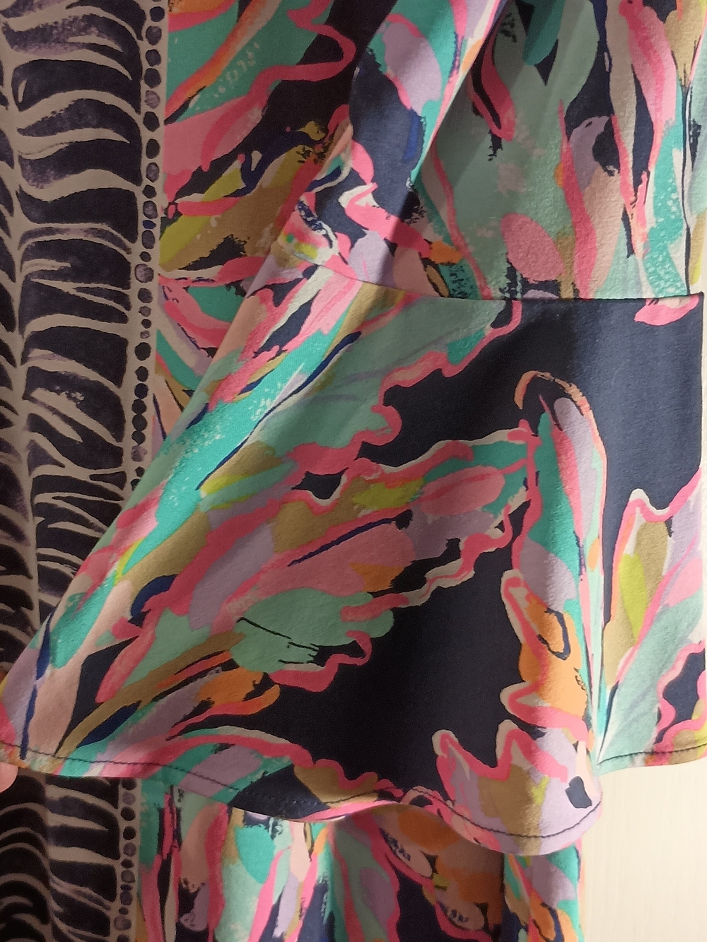 Lilly Pulitzer Vibrant Floral Navy Maxi Dress with Pink & Teal Accents - Picture 10 of 10